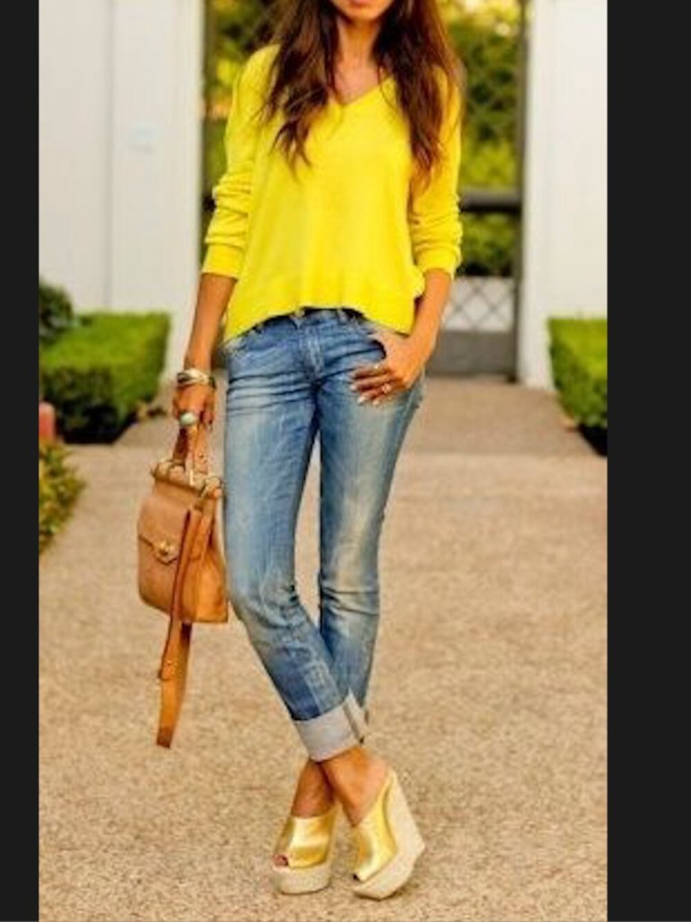 John & Jenn X Revolve - boxy knit sweater Yellow - XS
